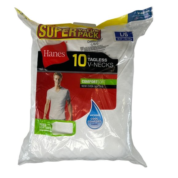 Hanes Underwear & Socks Hanes Pack V Neck Undershirts T Shirts Mens